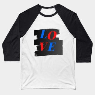 love red and blue Baseball T-Shirt